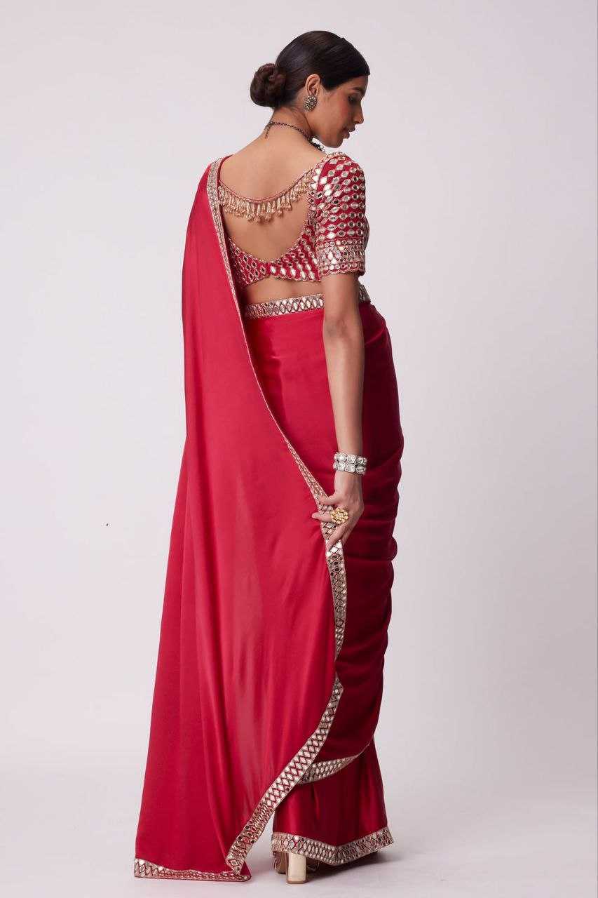 Ynf Crepe KESH508 71 Sarees Wholesale Designer Sarees Fancy Sarees Mirror Work Saree Manufacturer