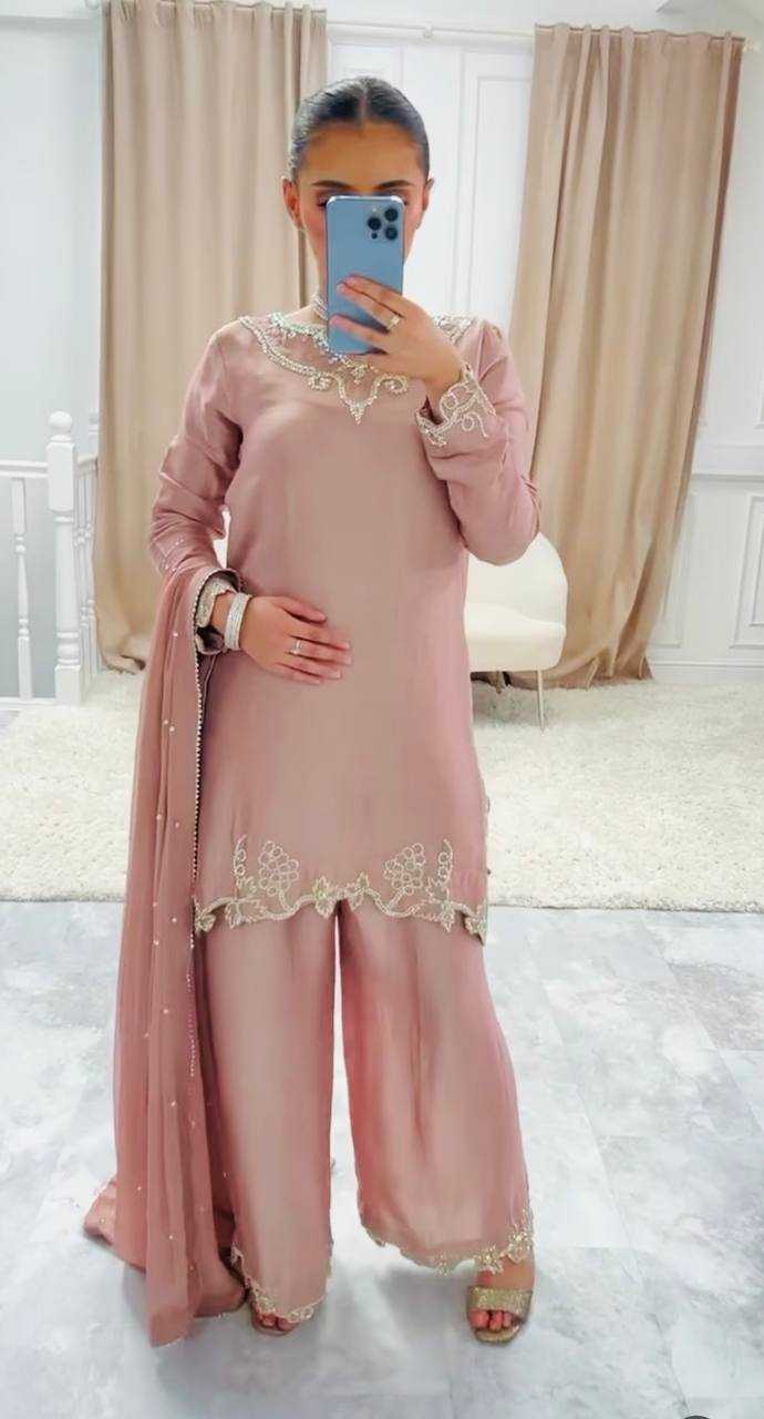 Ynf Crepe Silk KESH512 4002 Suits & Dresses Wholesale Sharara Salwar Suits Ladies Silk Suit Handwork Suits Manufacturer