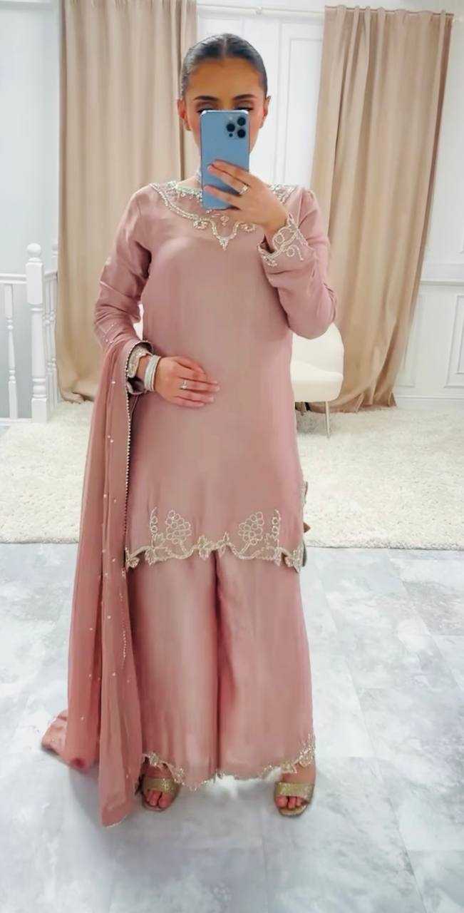 Ynf Crepe Silk KESH512 4002 Suits & Dresses Wholesale Sharara Salwar Suits Ladies Silk Suit Handwork Suits Manufacturer