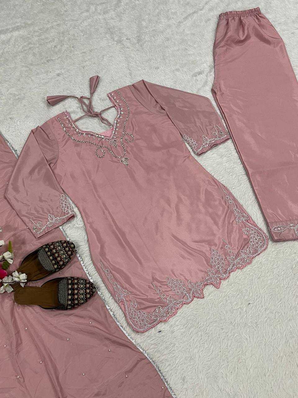 Ynf Crepe Silk KESH512 4002 Suits & Dresses Wholesale Sharara Salwar Suits Ladies Silk Suit Handwork Suits Manufacturer
