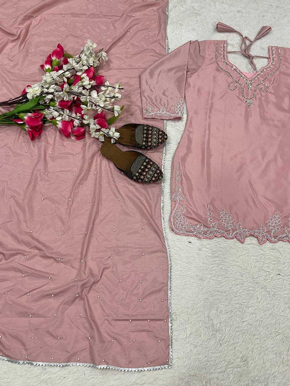 Ynf Crepe Silk KESH512 4002 Suits & Dresses Wholesale Sharara Salwar Suits Ladies Silk Suit Handwork Suits Manufacturer