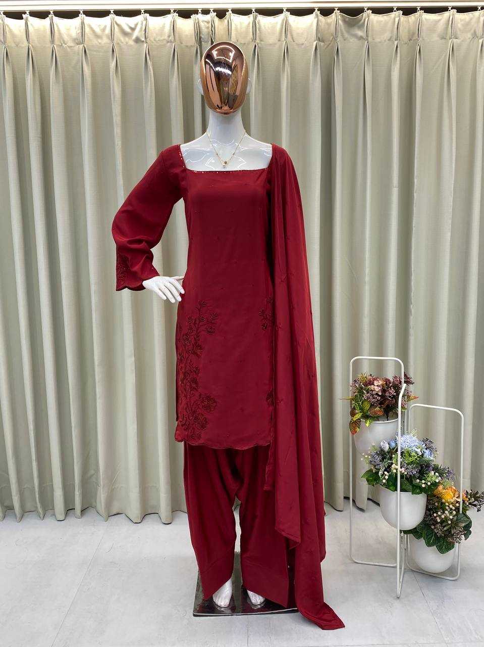 Ynf Crepe Silk RIN110 369 Suits & Dresses Wedding Collections Festive Collections Wholesale Embroidery Suits Ladies Salwar Suits Ladies Silk Suit Manufacturer