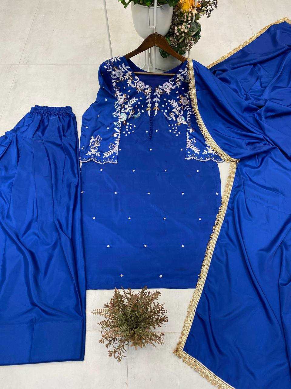 Ynf Crepe Silk RIN110 374 Suits & Dresses Wholesale Ladies Suits Embroidery Suits Ladies Salwar Suits Manufacturer
