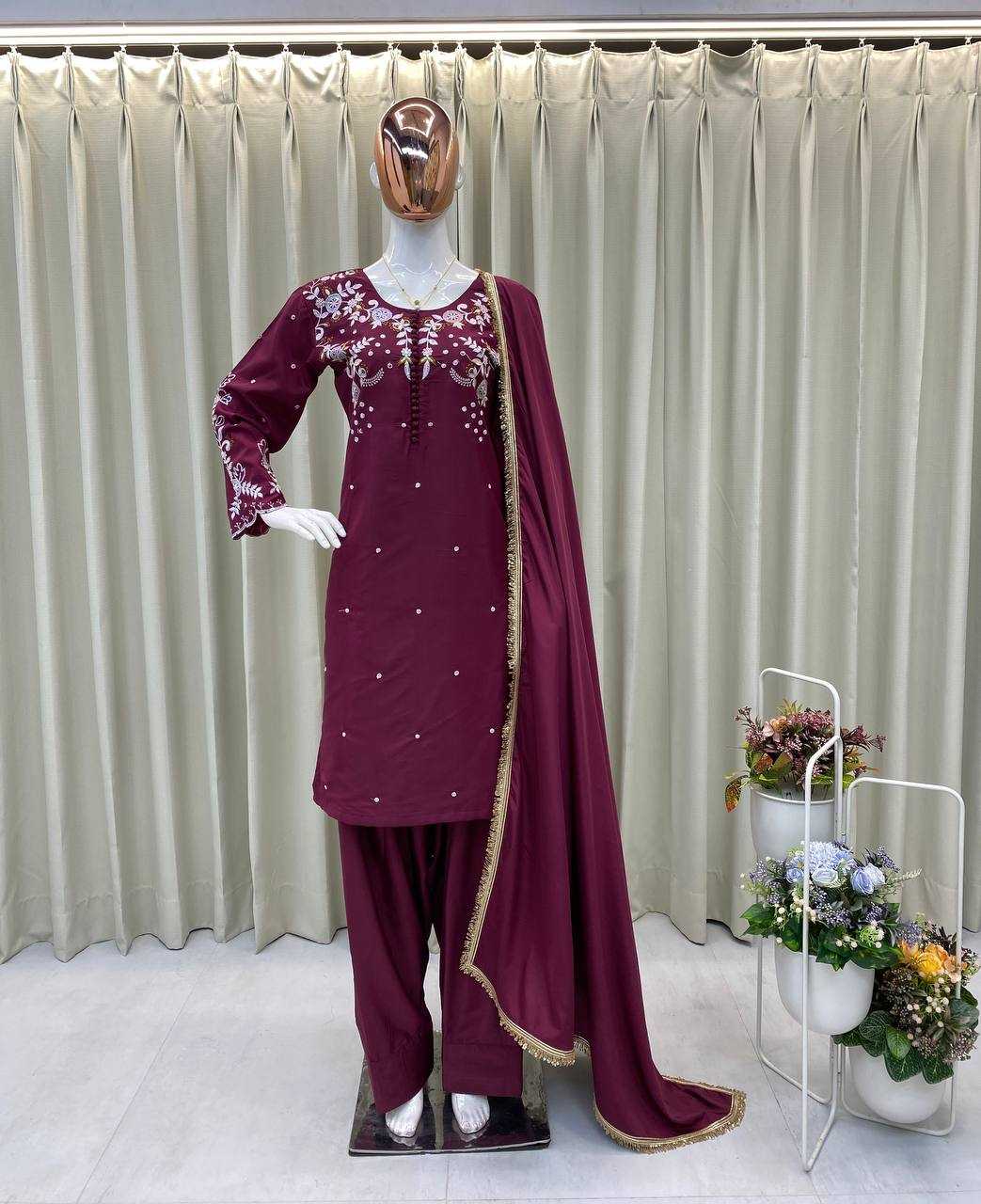 Ynf Crepe Silk RIN110 374 Suits & Dresses Wholesale Ladies Suits Embroidery Suits Ladies Salwar Suits Manufacturer