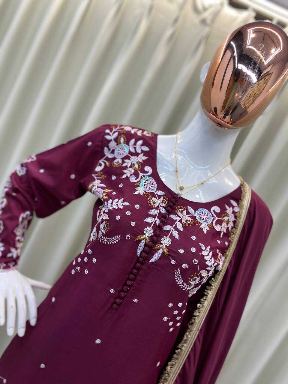 Ynf Crepe Silk RIN110 374 Suits & Dresses Wholesale Ladies Suits Embroidery Suits Ladies Salwar Suits Manufacturer