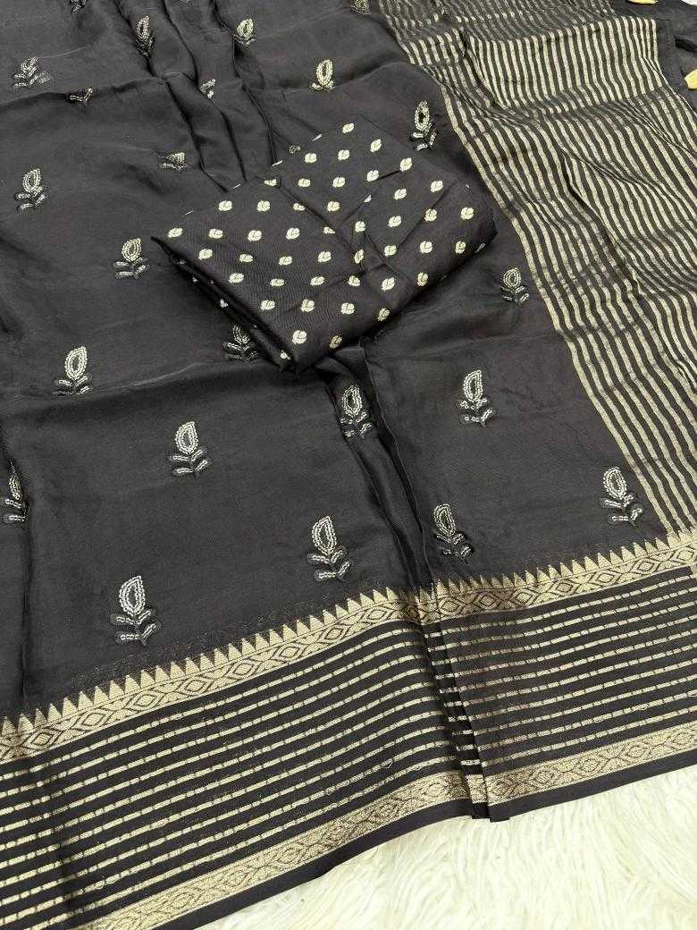 Ynf Crepe Silk RIN195 Tilak Viscose Crepe Silk Sarees Wholesale Traditional Silk Sarees Crepe Silk Saree Designer Silk Sarees Manufacturer