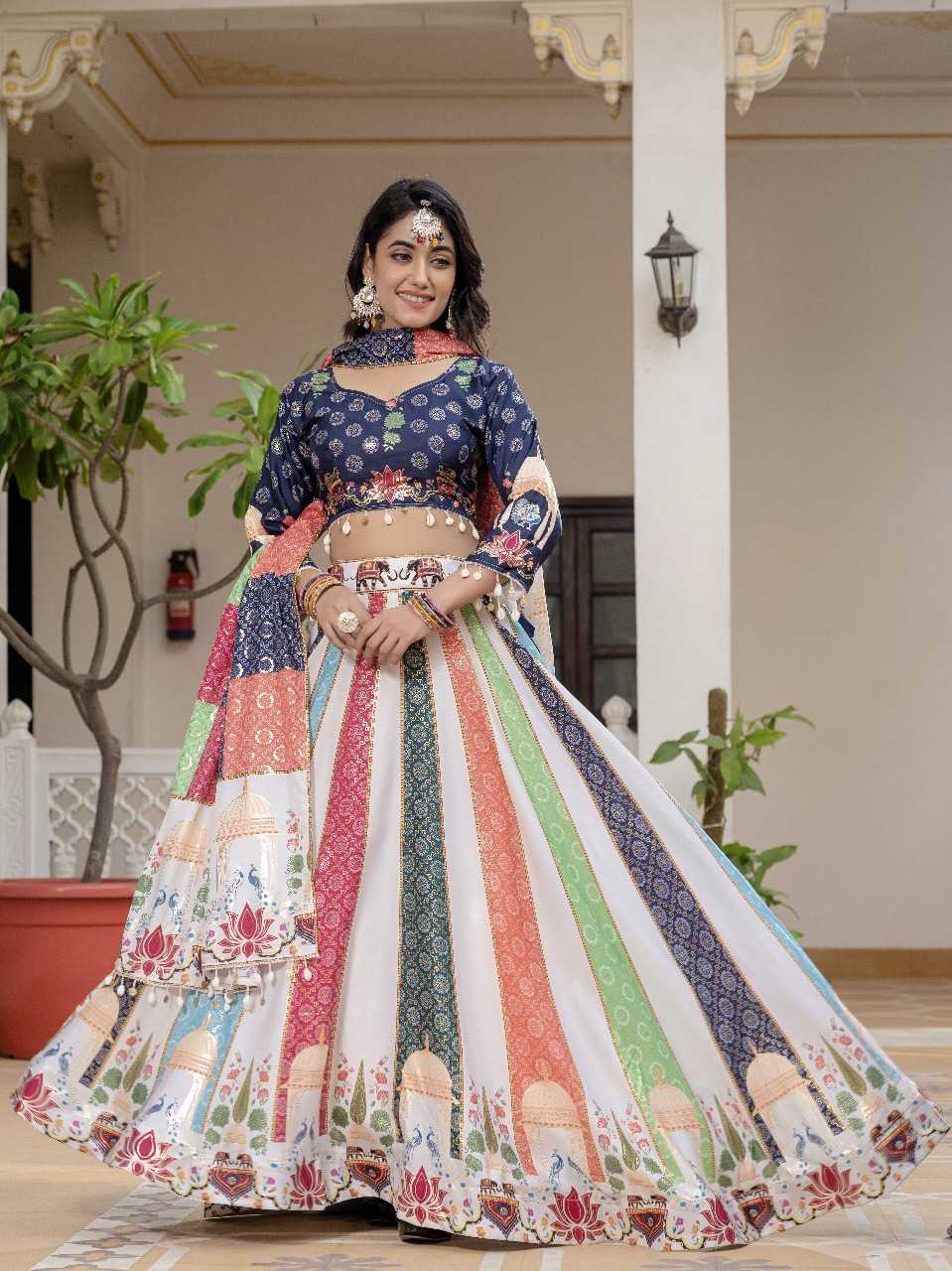 Ynf Crepe Silk RIN197 3069 Lehengas Wholesale Designer Lehenga Fancy Lehenga Bridal Lehenga Manufacturer