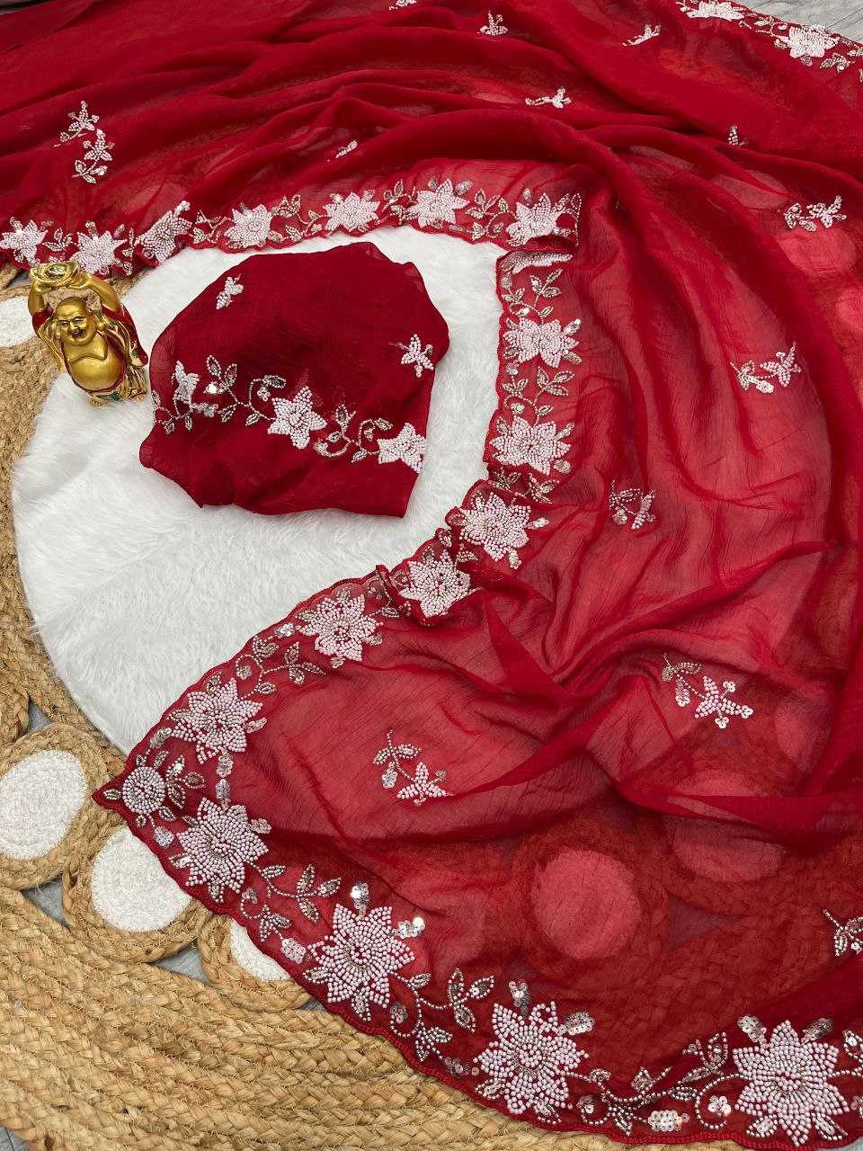 Ynf Crunchi KESH487 914 Sarees Wholesale Sequin Sarees Manufacturer