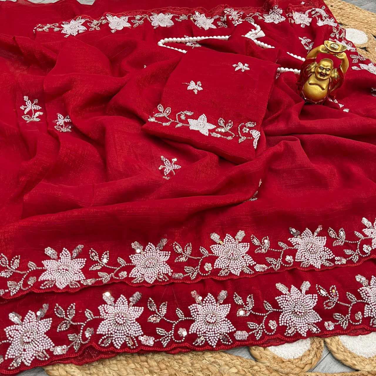 Ynf Crunchi KESH487 914 Sarees Wholesale Sequin Sarees Manufacturer