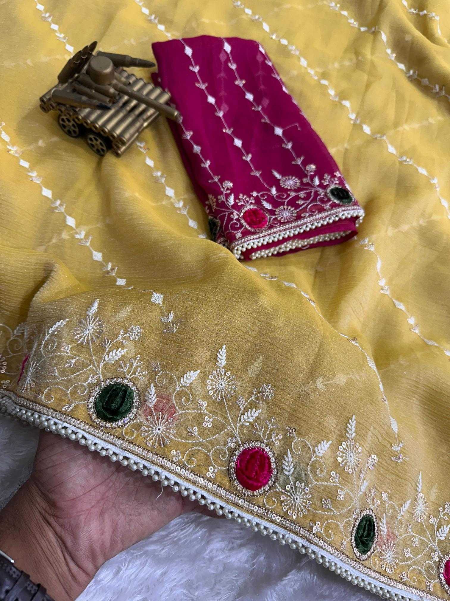 Ynf Crunchi KESH500 Rakhi Sarees Wholesale Designer Sarees Ready To Wear Sarees Party Wear Sarees Manufacturer