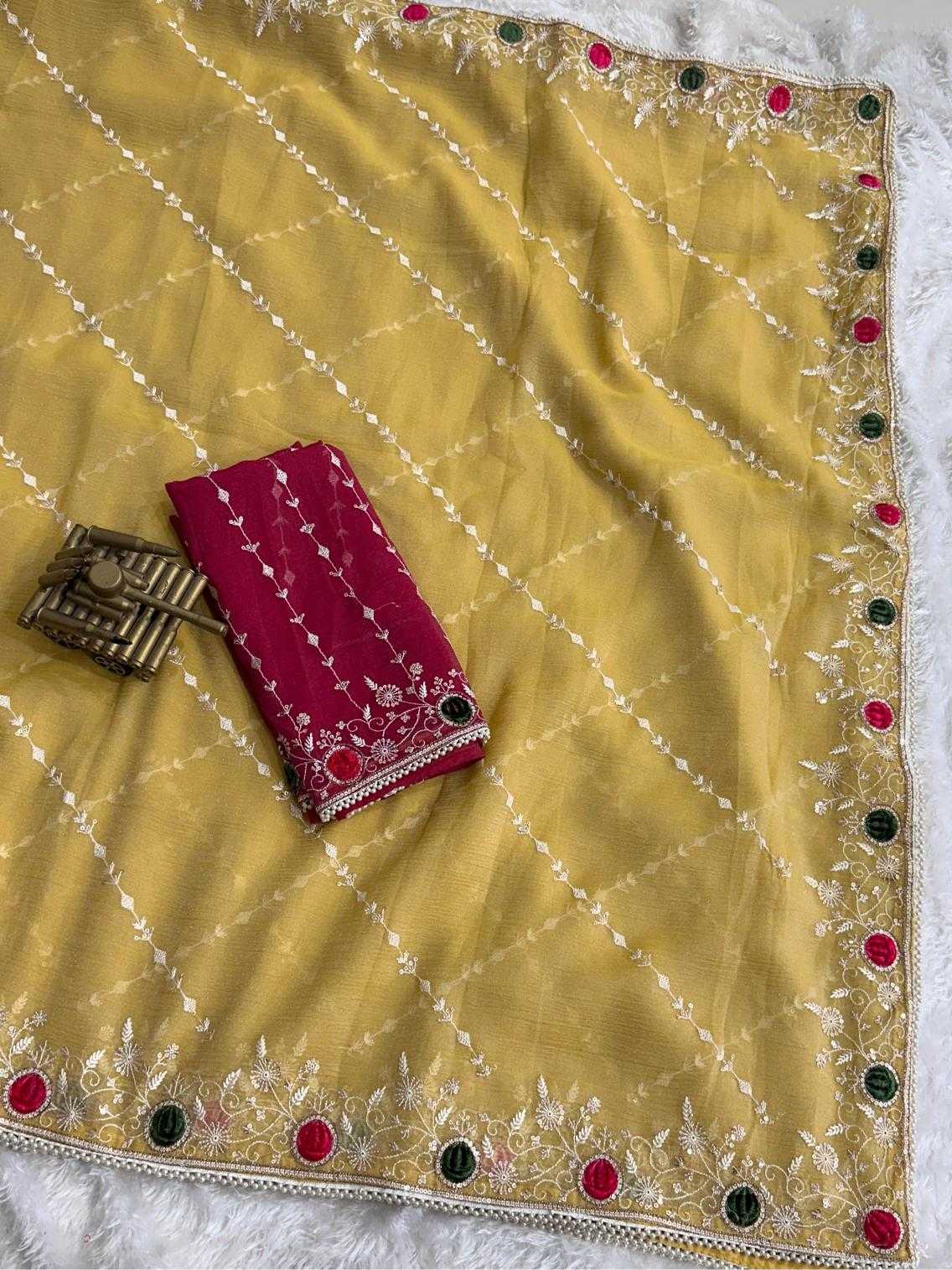 Ynf Crunchi KESH500 Rakhi Sarees Wholesale Designer Sarees Ready To Wear Sarees Party Wear Sarees Manufacturer