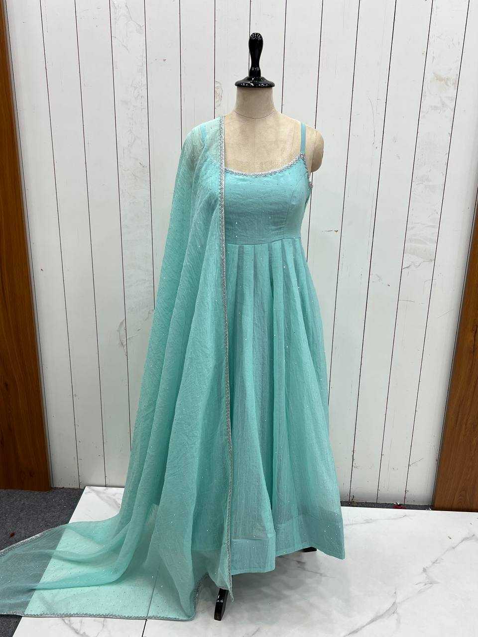 Ynf Crunchi KESH504 287 Gowns Wedding Collections Festive Collections Wholesale Anarkali Gown Party Wear Gowns Silk Gowns Manufacturer