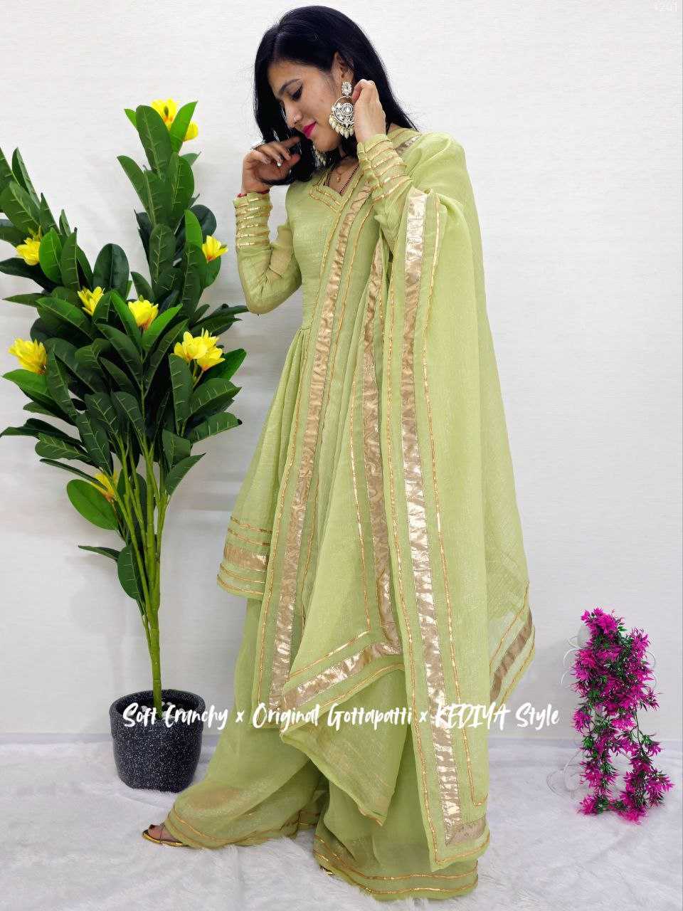 Ynf Crunchi KESH538 1201 Suits & Dresses Wholesale Palazzo Suit Ladies Salwar Suits Manufacturer