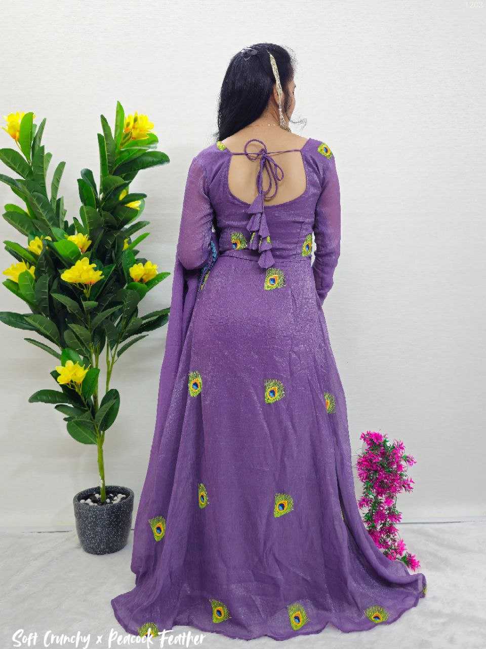 Ynf Crunchi KESH538 1203 Gowns Wholesale Printed Gowns Anarkali Gown Long Gowns Manufacturer