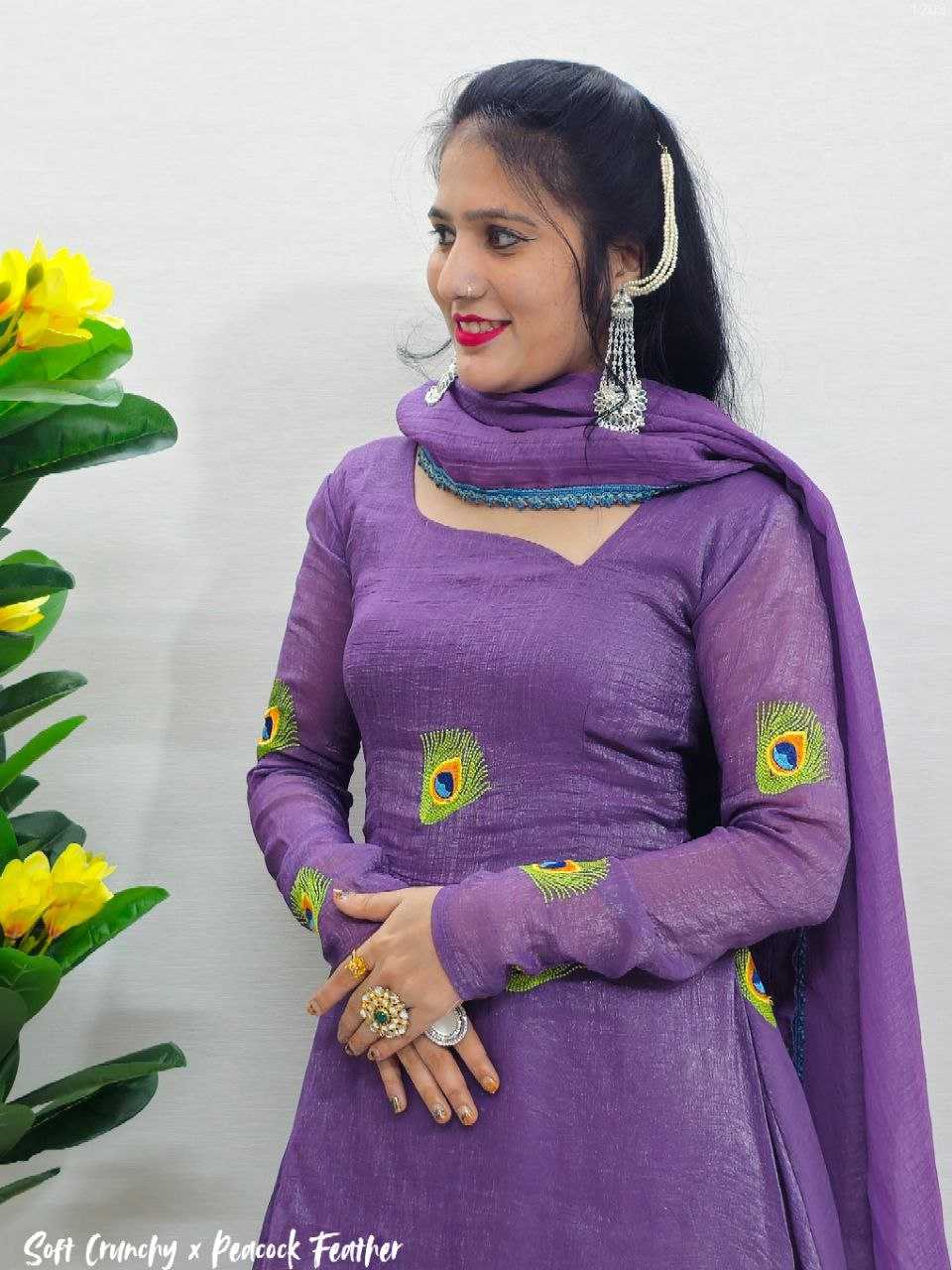 Ynf Crunchi KESH538 1203 Gowns Wholesale Printed Gowns Anarkali Gown Long Gowns Manufacturer