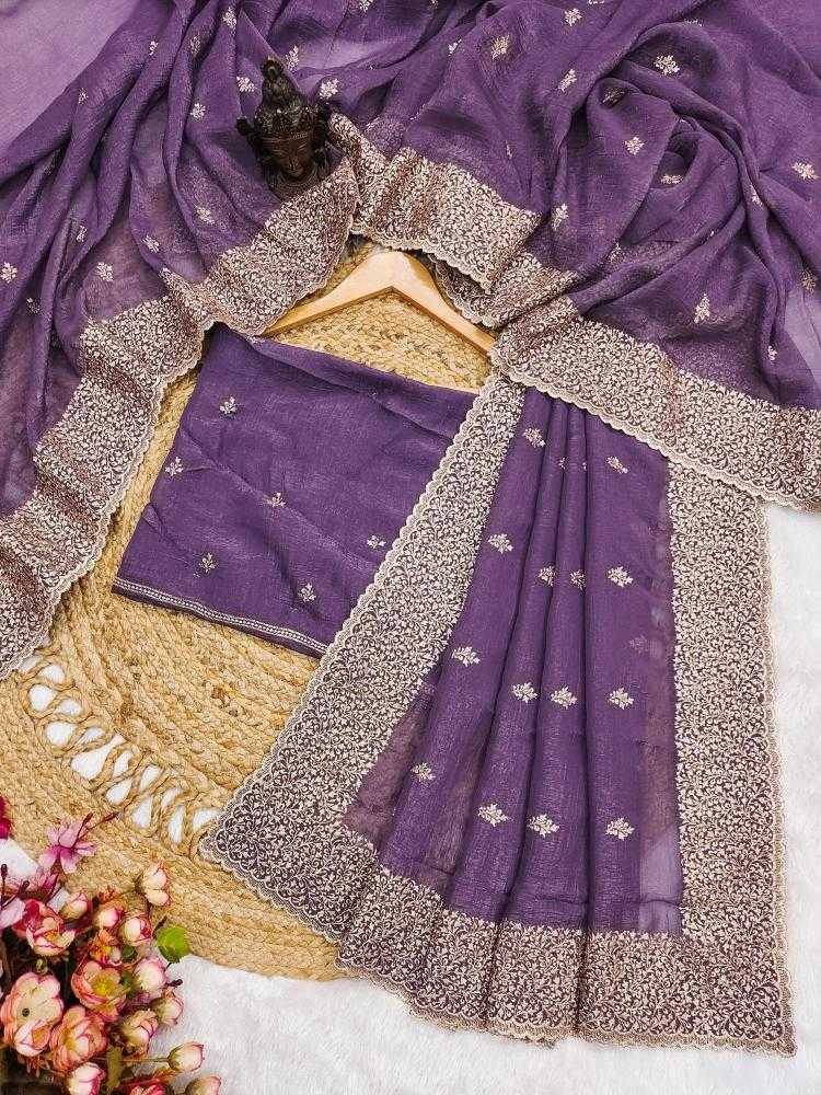 Ynf Crunchi RIN118 FAIR Sarees Wholesale Designer Sarees Embroidered Sarees Cutwork Saree Manufacturer