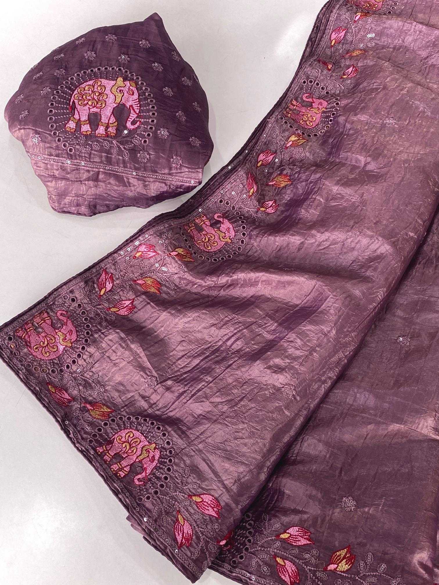 Ynf Crush Silk KESH249 Charvi Silk Sarees Wholesale Designer Silk Sarees Silk Sarees For Weddings Embroidered Silk Sarees Manufacturer