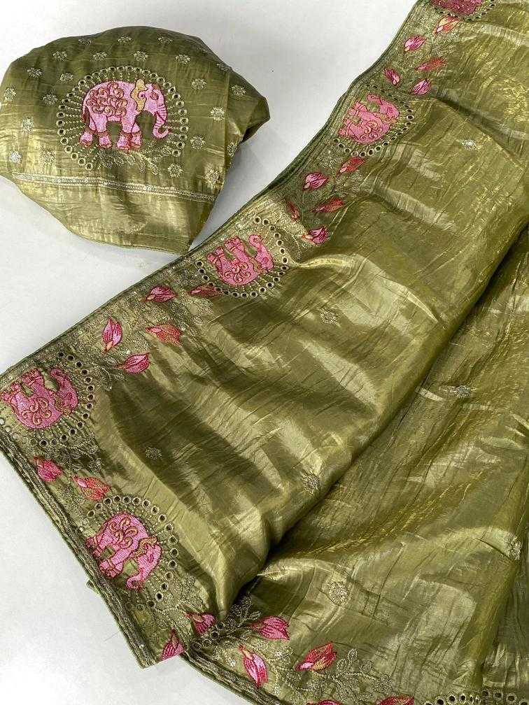 Ynf Crush Silk KESH249 Charvi Silk Sarees Wholesale Designer Silk Sarees Silk Sarees For Weddings Embroidered Silk Sarees Manufacturer