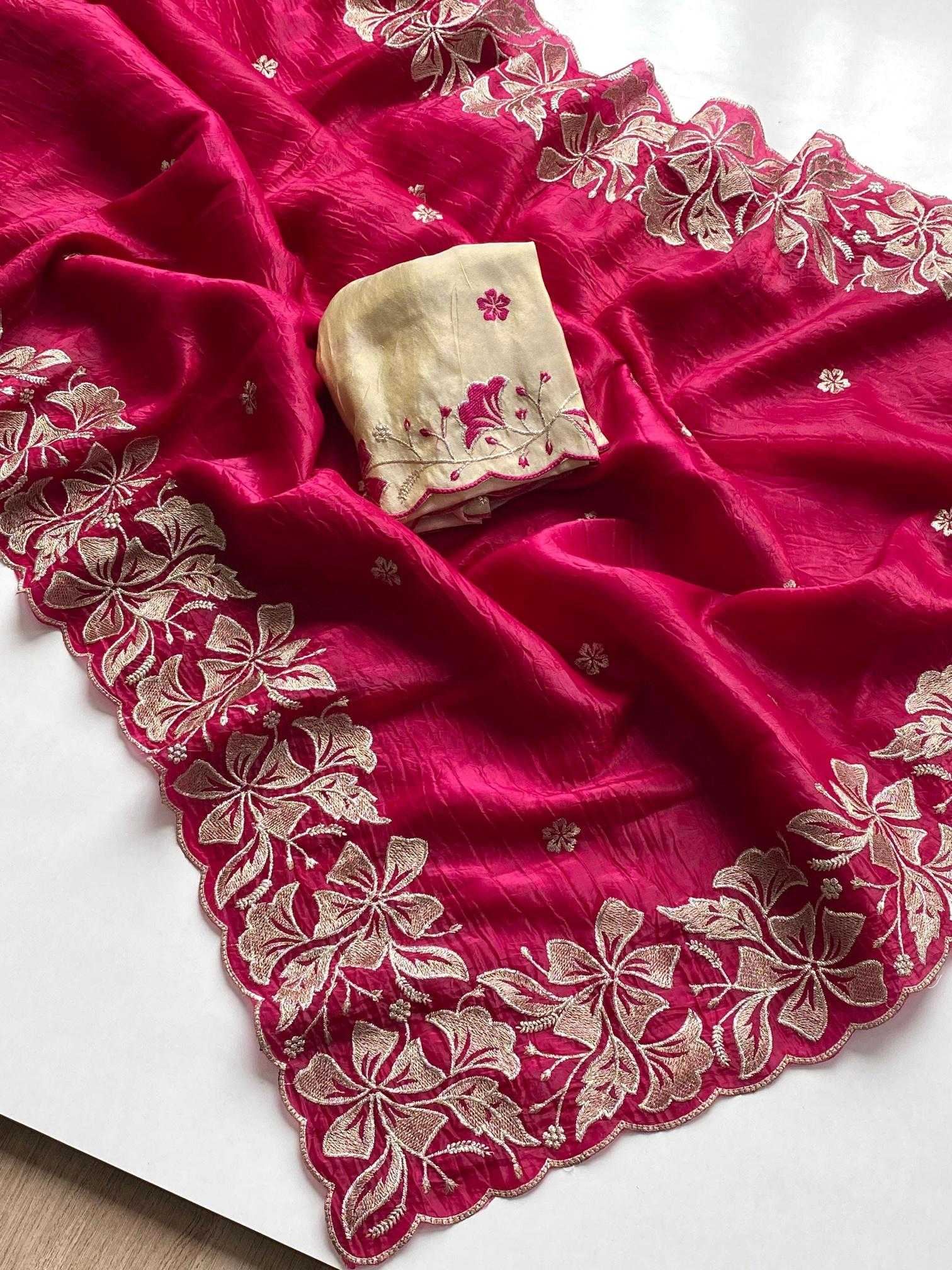Ynf Crush Silk KESH249 Poonam Silk Sarees Wholesale Designer Silk Sarees Silk Sarees For Weddings Embroidered Silk Sarees Manufacturer