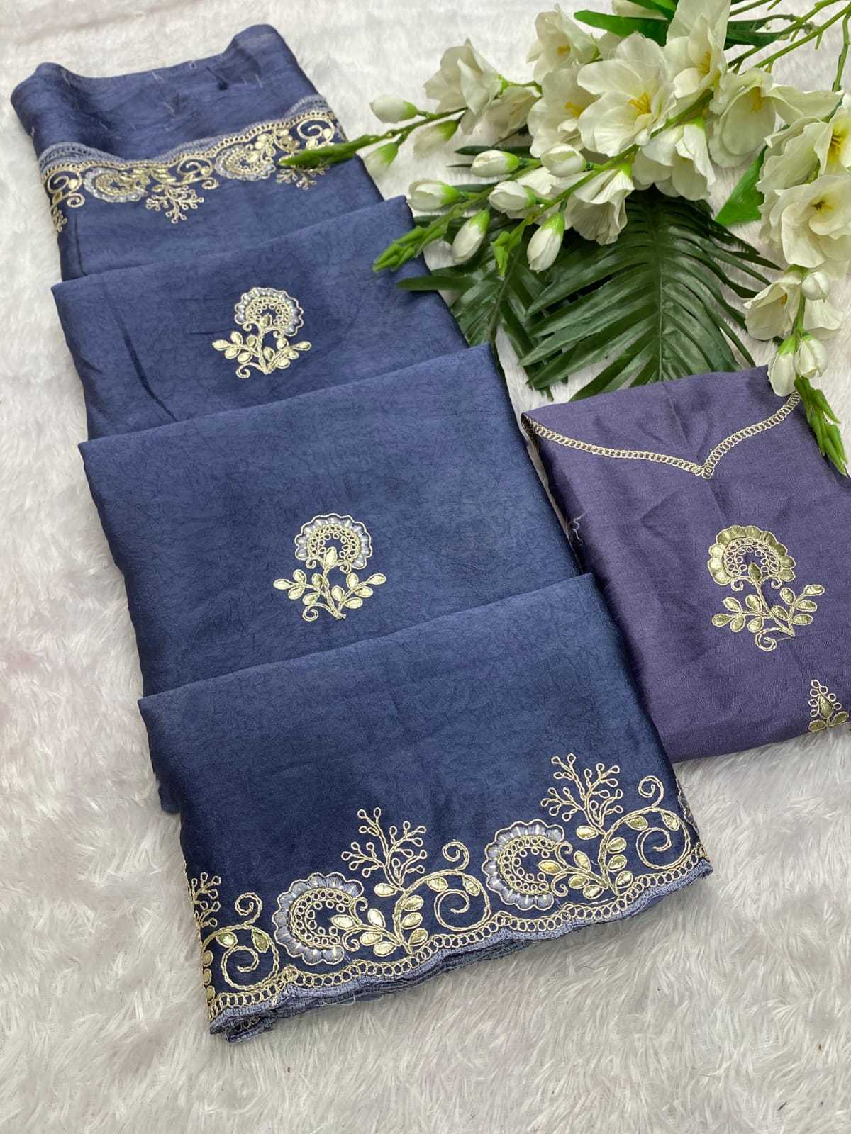 Ynf Crush Silk KESH514 GANGA Silk Sarees Wholesale Designer Silk Sarees Embroidered Silk Sarees Manufacturer