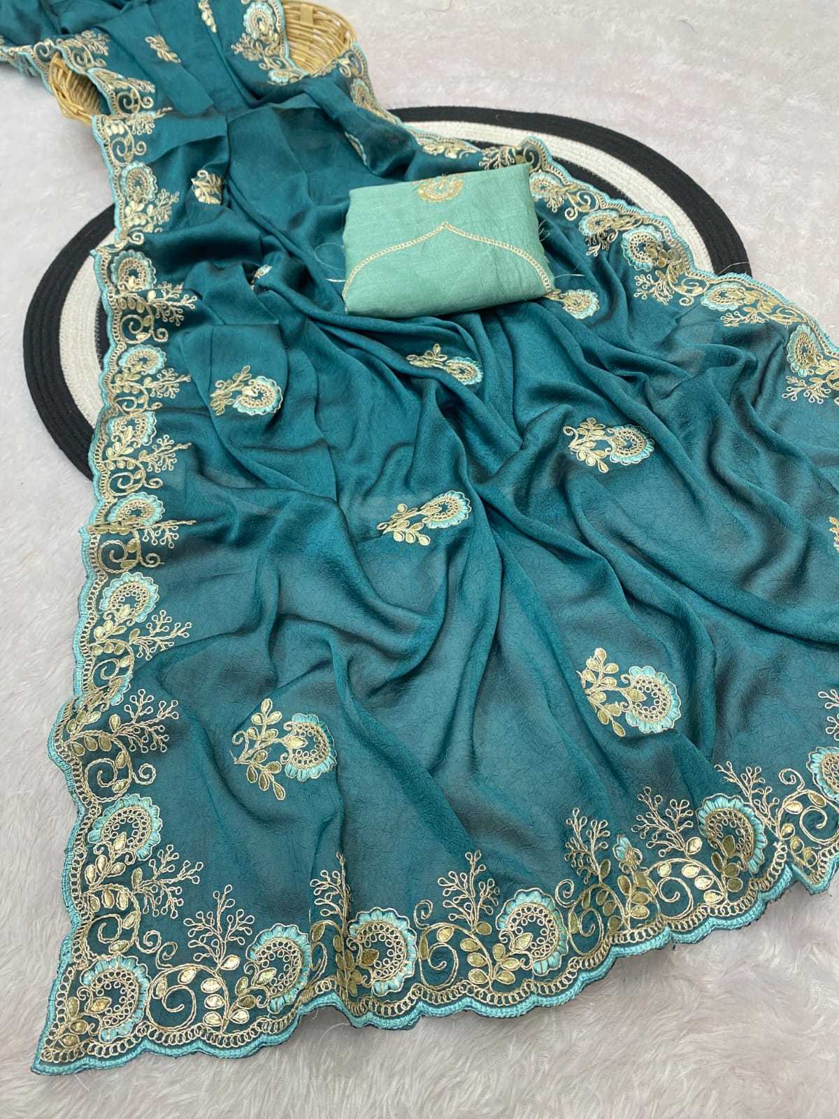 Ynf Crush Silk KESH514 GANGA Silk Sarees Wholesale Designer Silk Sarees Embroidered Silk Sarees Manufacturer