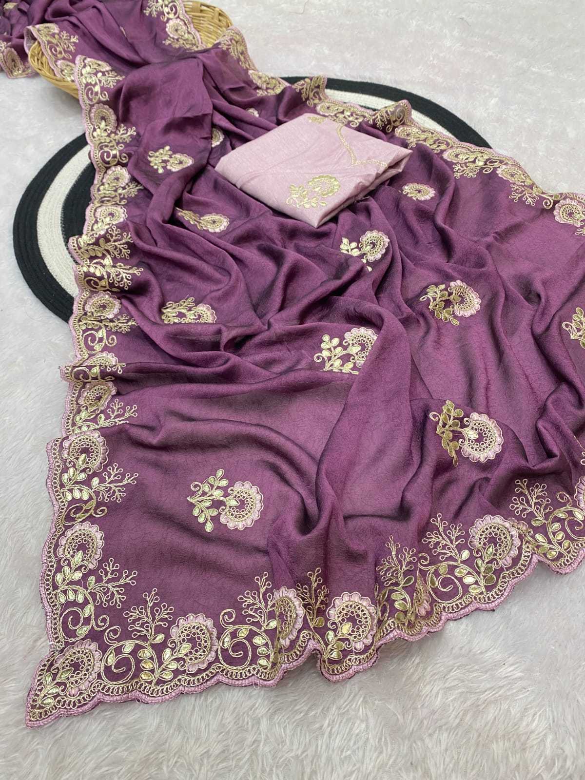 Ynf Crush Silk KESH514 GANGA Silk Sarees Wholesale Designer Silk Sarees Embroidered Silk Sarees Manufacturer