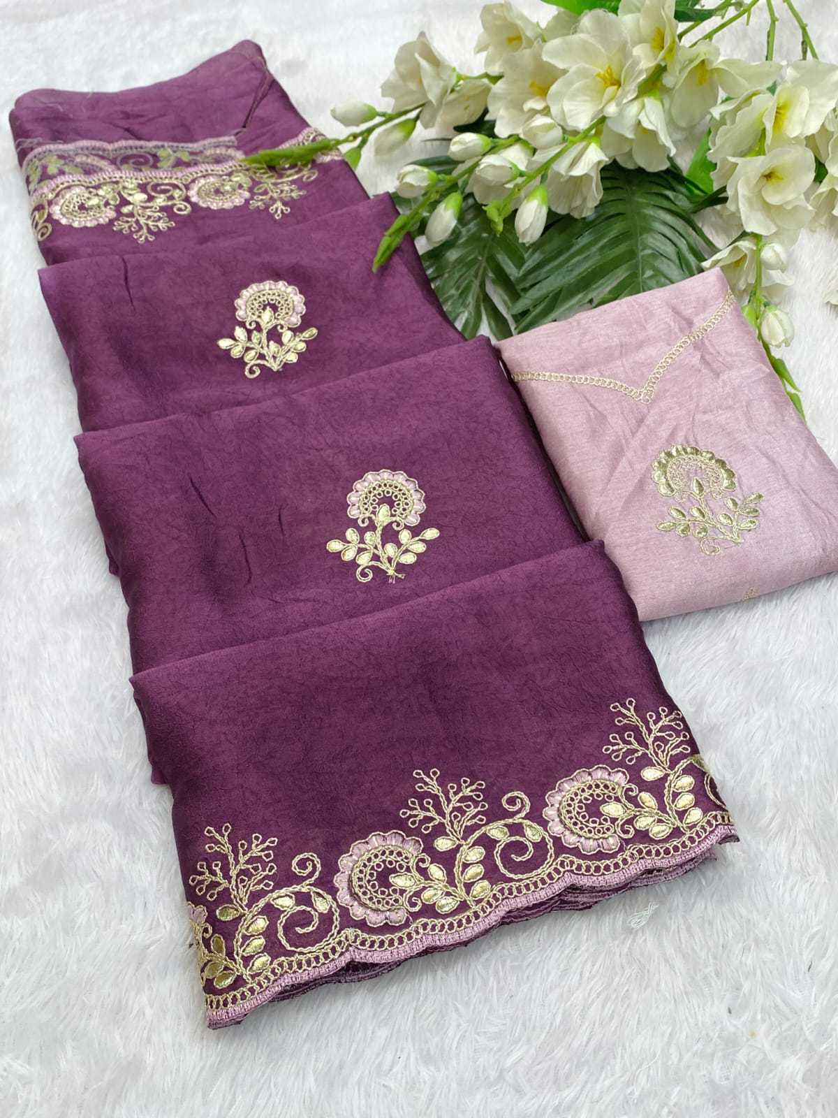 Ynf Crush Silk KESH514 GANGA Silk Sarees Wholesale Designer Silk Sarees Embroidered Silk Sarees Manufacturer