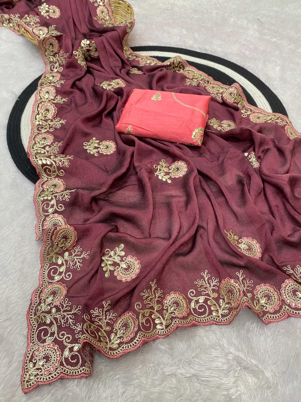 Ynf Crush Silk KESH514 GANGA Silk Sarees Wholesale Designer Silk Sarees Embroidered Silk Sarees Manufacturer