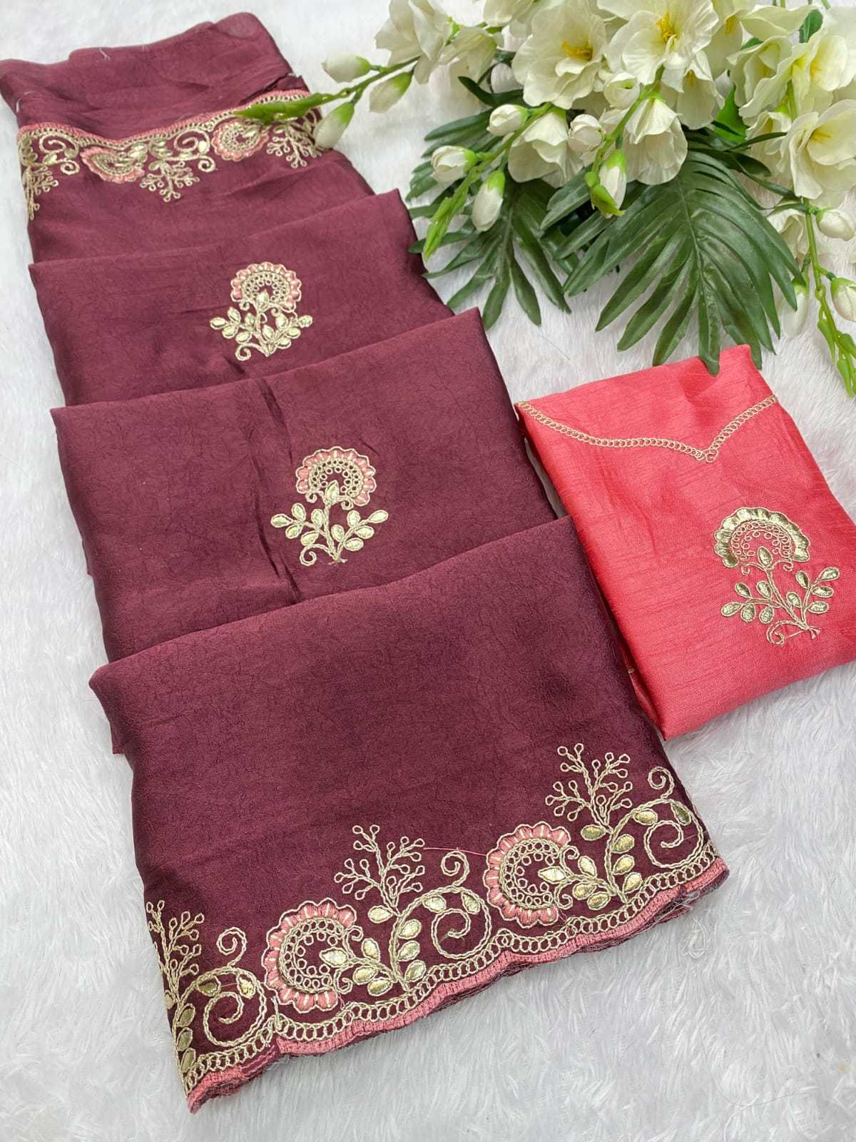 Ynf Crush Silk KESH514 GANGA Silk Sarees Wholesale Designer Silk Sarees Embroidered Silk Sarees Manufacturer
