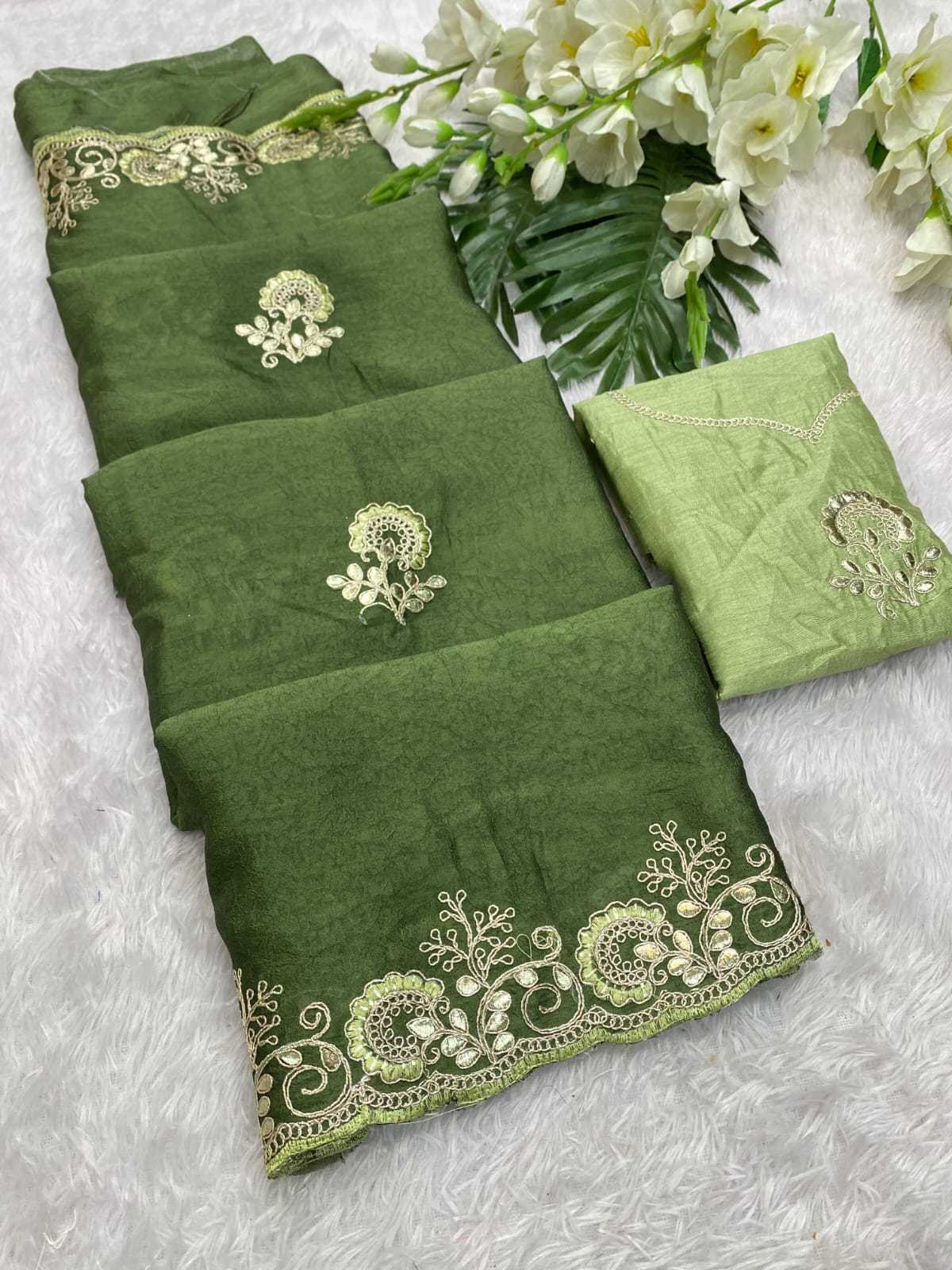 Ynf Crush Silk KESH514 GANGA Silk Sarees Wholesale Designer Silk Sarees Embroidered Silk Sarees Manufacturer