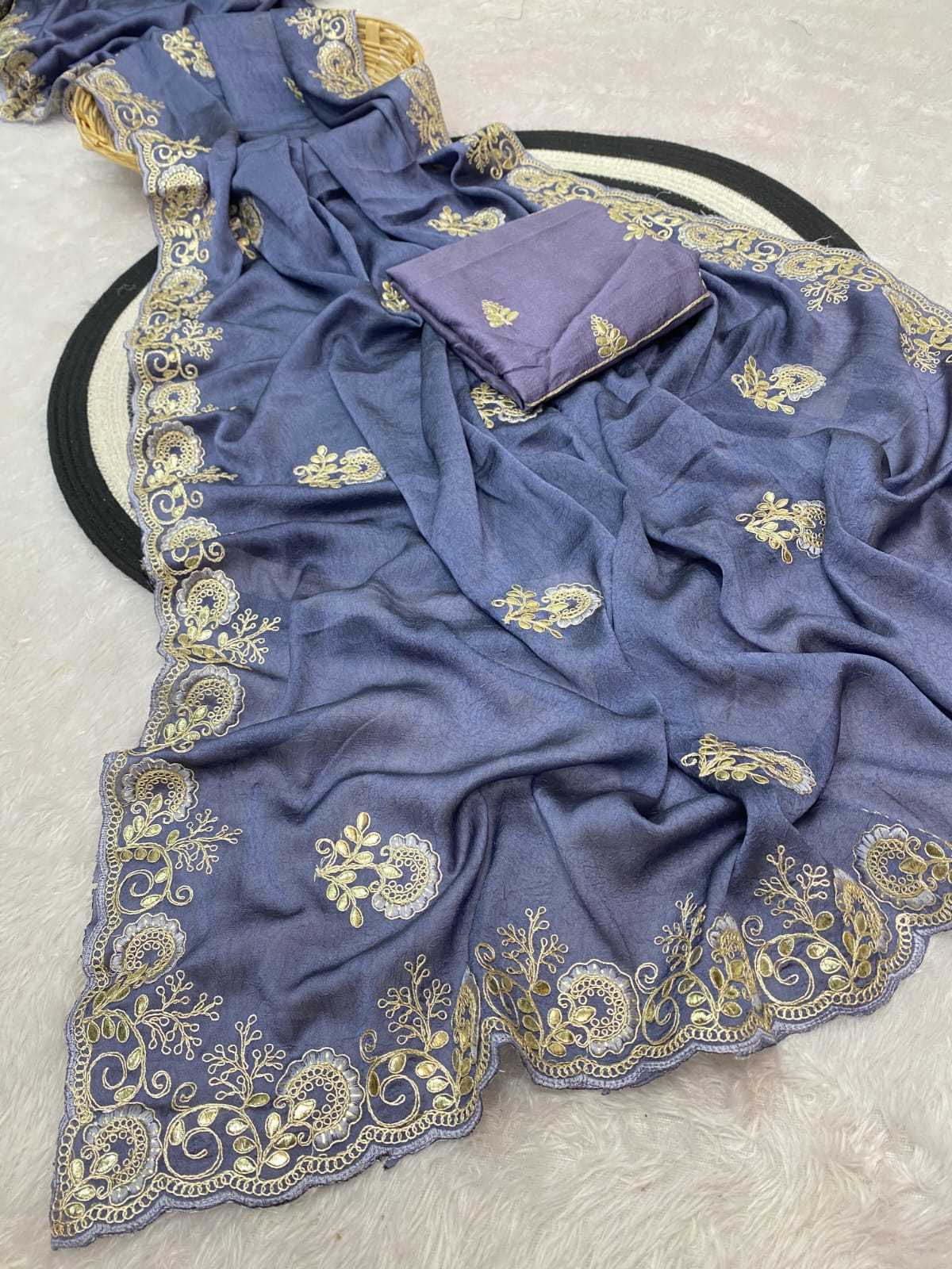Ynf Crush Silk KESH514 GANGA Silk Sarees Wholesale Designer Silk Sarees Embroidered Silk Sarees Manufacturer