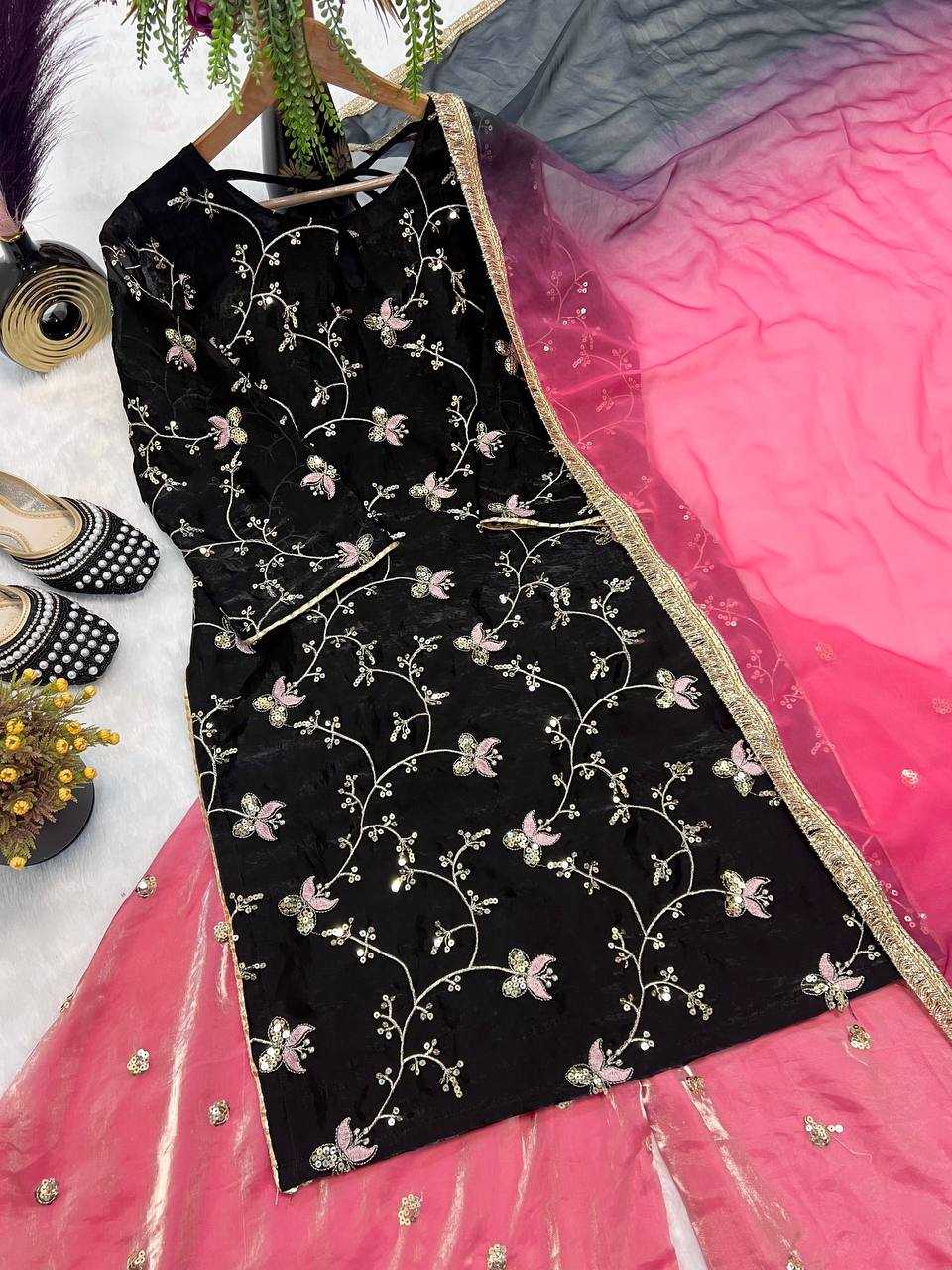 Ynf Crush Silk KESH528 2018 Suits & Dresses Wedding Collections Festive Collections Wholesale Embroidery Suits Palazzo Suit Ladies Silk Suit Manufacturer