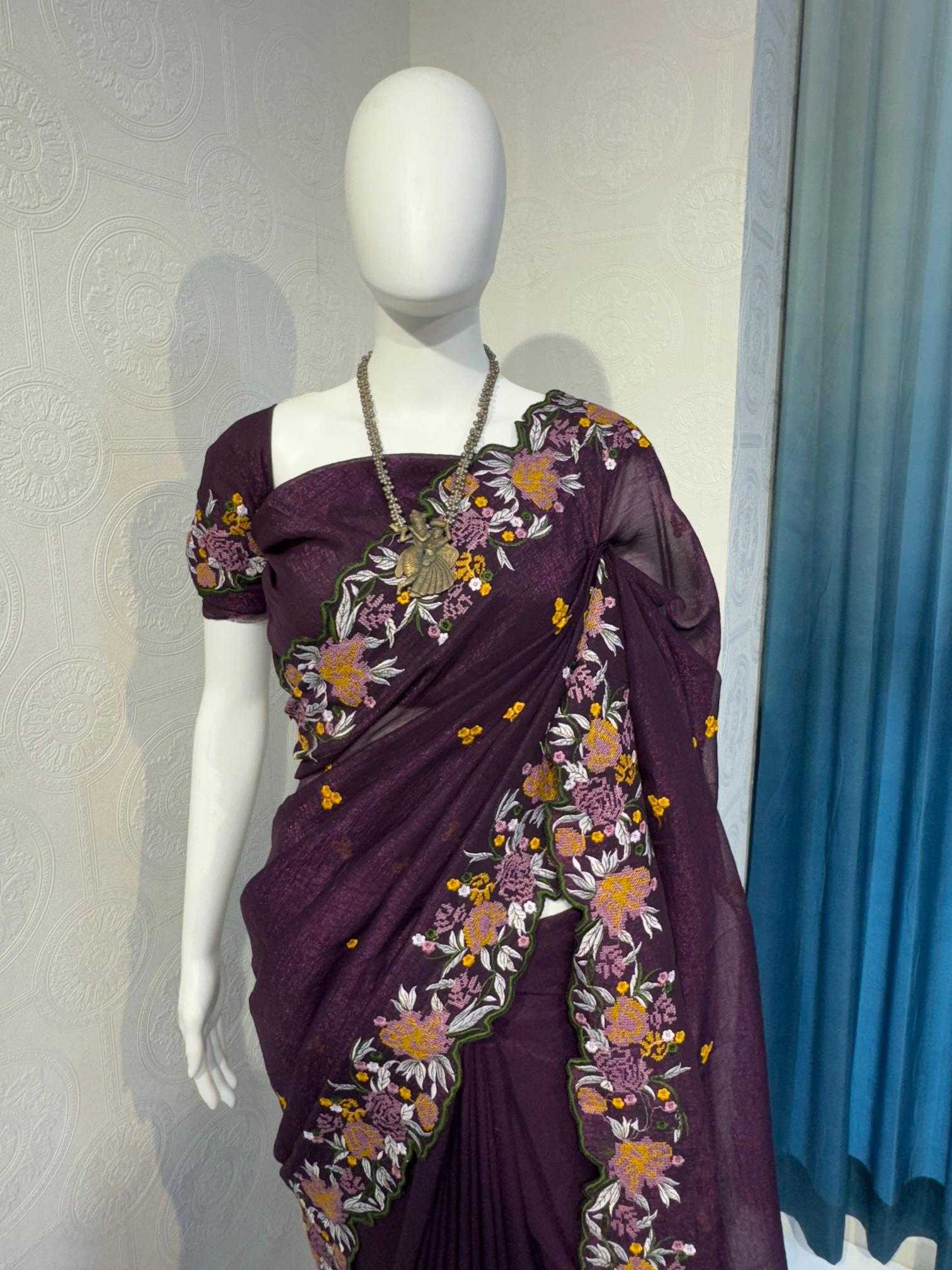 Ynf Crush Silk RIN118 SANIA Silk Sarees Wholesale Party Wear Silk Sarees Designer Silk Sarees Embroidered Silk Sarees Manufacturer