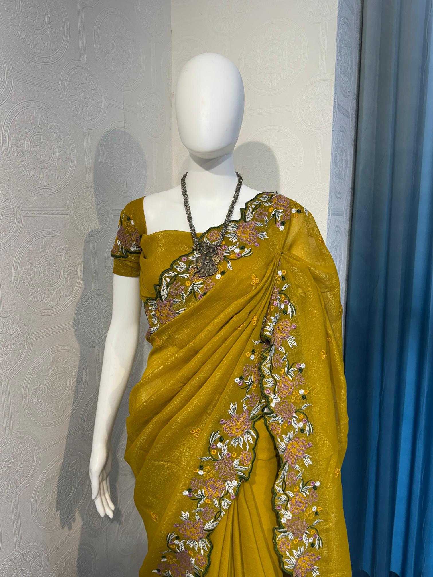 Ynf Crush Silk RIN118 SANIA Silk Sarees Wholesale Party Wear Silk Sarees Designer Silk Sarees Embroidered Silk Sarees Manufacturer