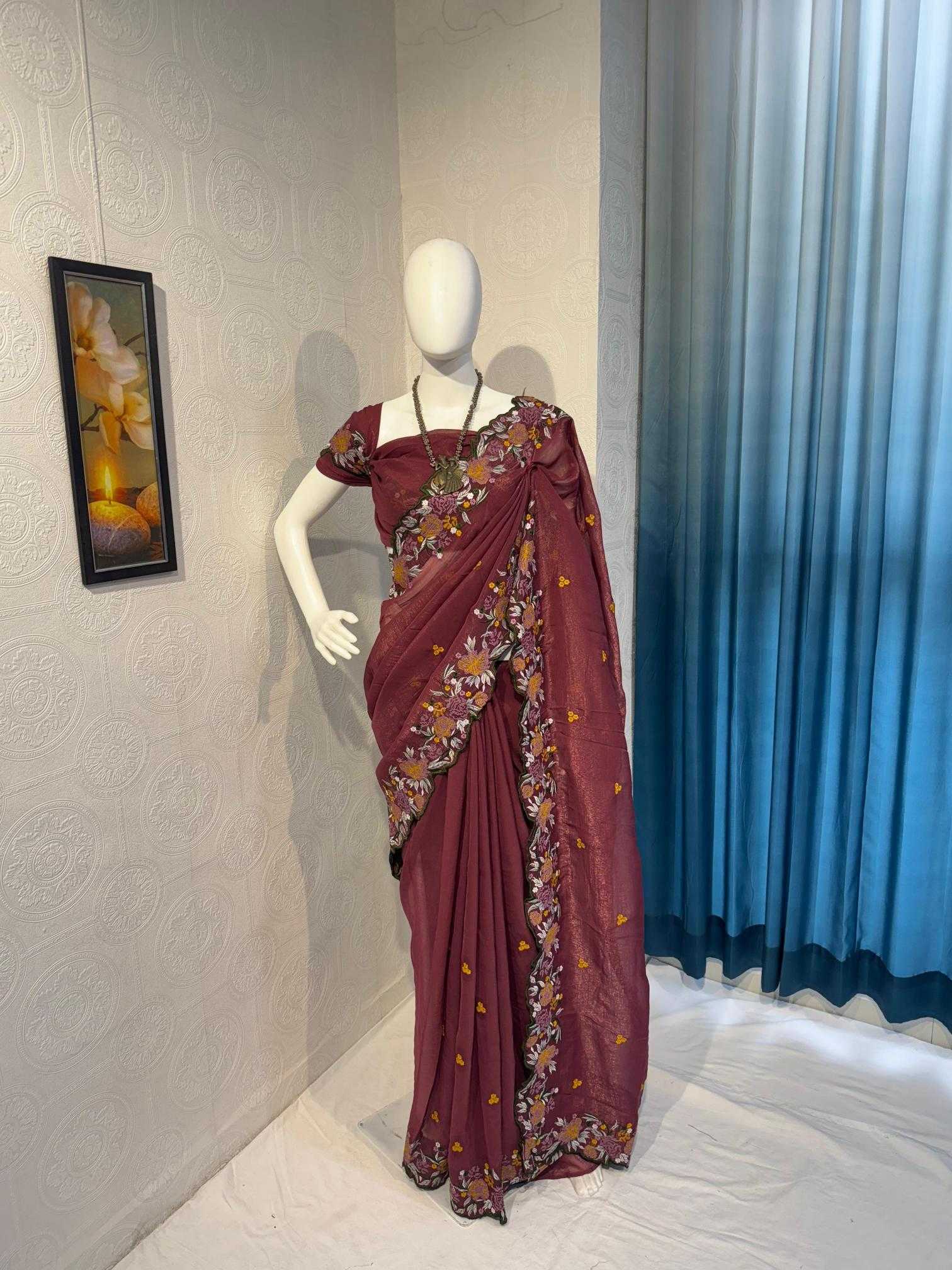 Ynf Crush Silk RIN118 SANIA Silk Sarees Wholesale Party Wear Silk Sarees Designer Silk Sarees Embroidered Silk Sarees Manufacturer