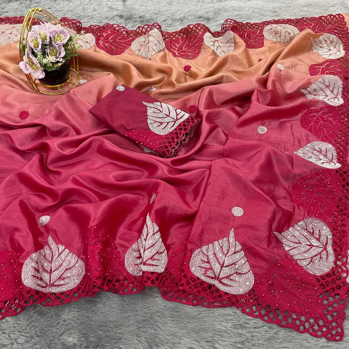Ynf Crush Silk RIN164 flaunt Silk Sarees Wholesale Designer Silk Sarees Silk Sarees For Weddings Embroidered Silk Sarees Manufacturer