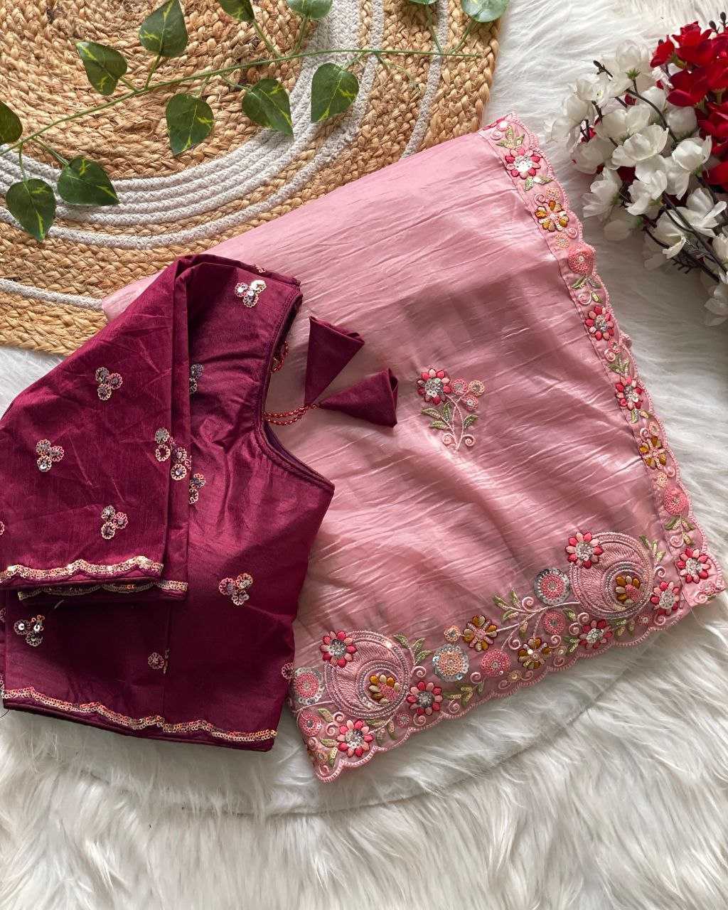 Ynf Crush Silk RIN188 Goldy Sarees Wholesale Party Wear Sarees Sequence Sarees Cutwork Saree Manufacturer