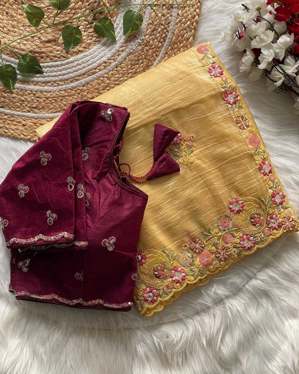 Ynf Crush Silk RIN188 Goldy Sarees Wholesale Party Wear Sarees Sequence Sarees Cutwork Saree Manufacturer