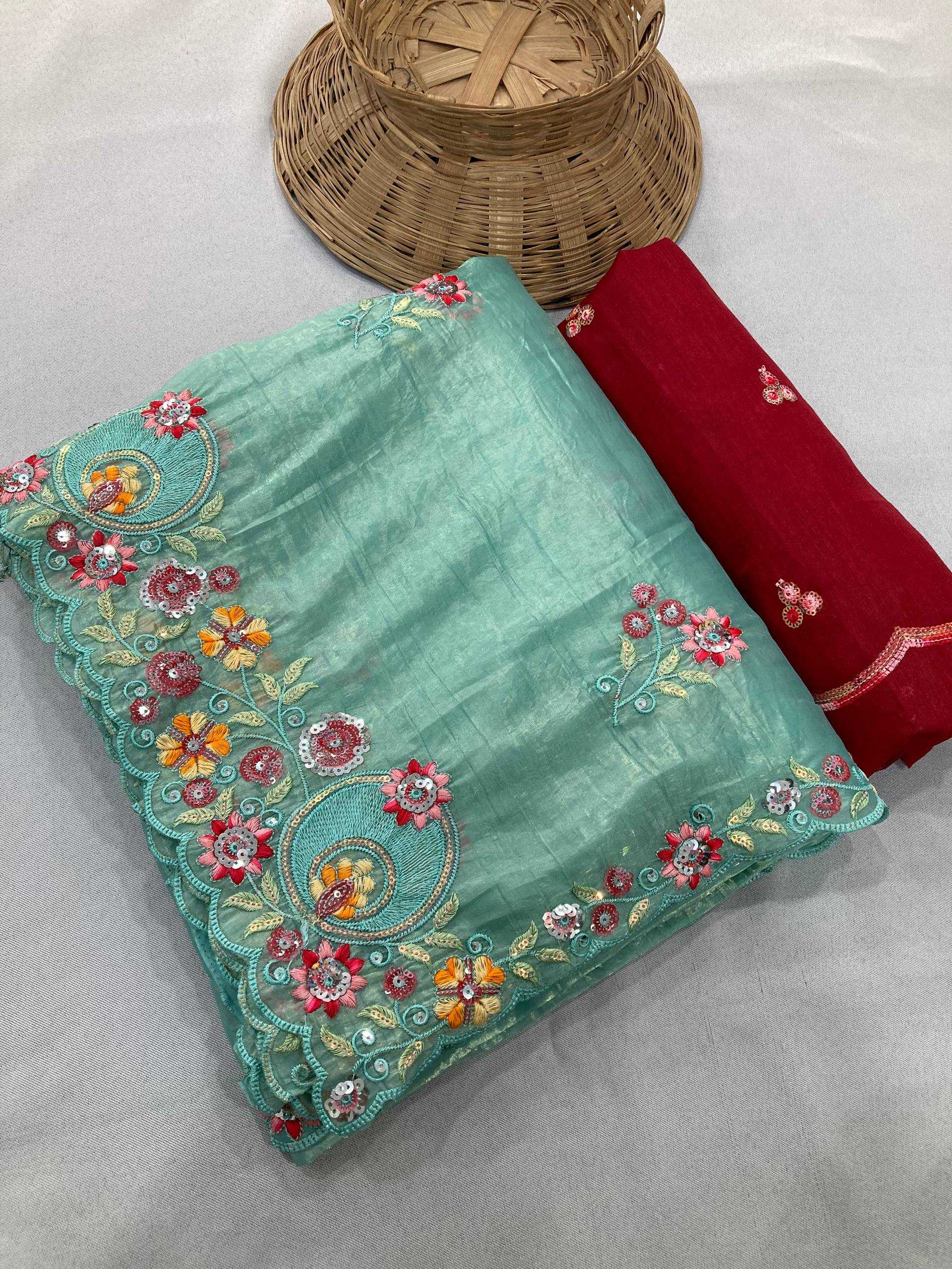 Ynf Crush Silk RIN188 Goldy Sarees Wholesale Party Wear Sarees Sequence Sarees Cutwork Saree Manufacturer