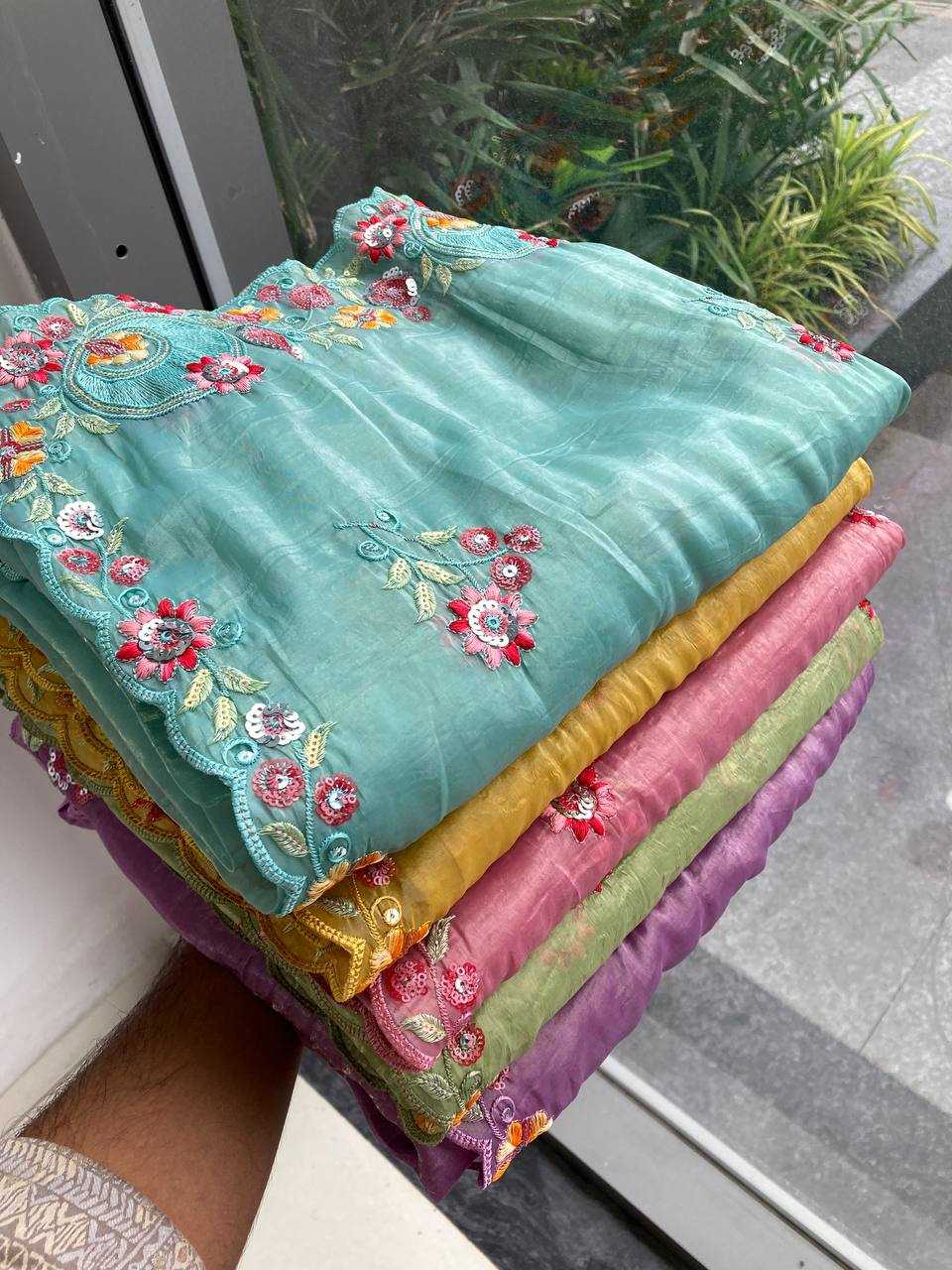 Ynf Crush Silk RIN188 Goldy Sarees Wholesale Party Wear Sarees Sequence Sarees Cutwork Saree Manufacturer