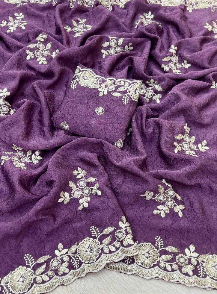 Ynf Crush Silk RIN198 AQUARE Silk Sarees Wholesale Designer Silk Sarees Fancy Silk Sarees Embroidered Silk Sarees Manufacturer