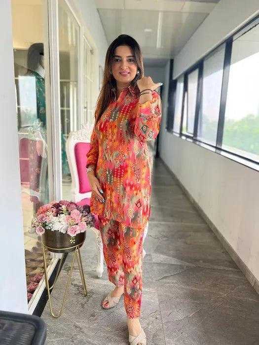 Ynf Delta lycra KESH540 MAA KHODAL Western Wears Wholesale Co-ord Set Manufacturer