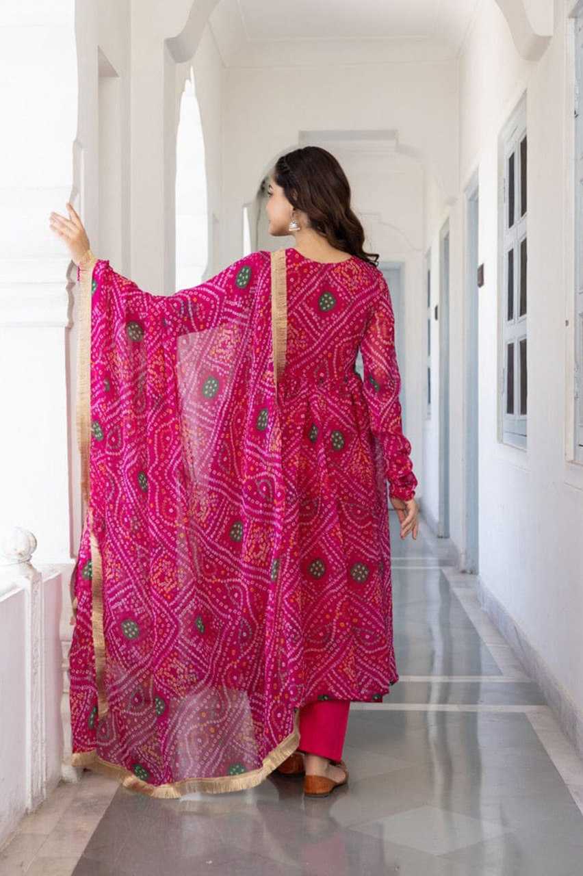 Ynf Delta Silk KESH559 372 Gowns Western Wears Festive Collections Wholesale Printed Gowns Silk Gowns Full Sleeve Gowns Manufacturer