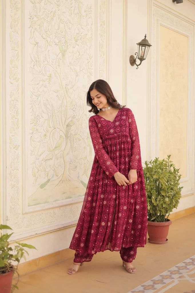 Ynf Delta Silk KESH559 382 Suits & Dresses Western Wears Festive Collections Wholesale Printed Dresses Silk Dresses Anarkali Dresses Manufacturer