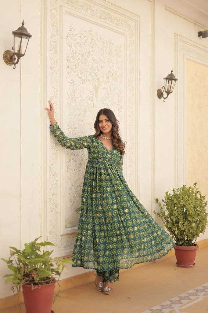 Ynf Delta Silk KESH559 382 Suits & Dresses Western Wears Festive Collections Wholesale Printed Dresses Silk Dresses Anarkali Dresses Manufacturer