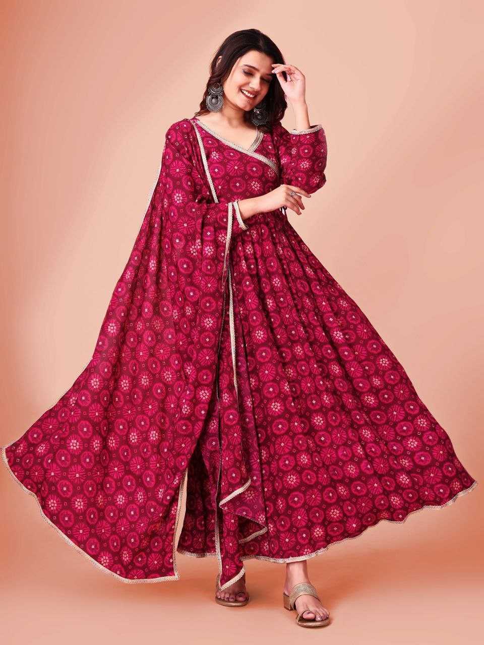Ynf Delta Silk KESH559 382 Suits & Dresses Western Wears Festive Collections Wholesale Printed Dresses Silk Dresses Anarkali Dresses Manufacturer