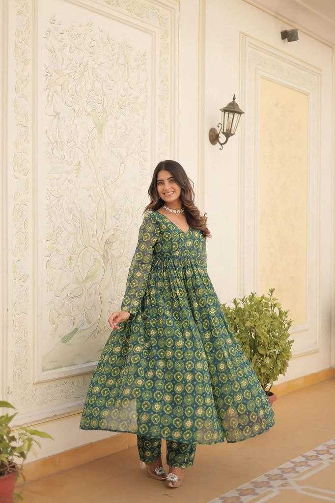 Ynf Delta Silk KESH559 382 Suits & Dresses Western Wears Festive Collections Wholesale Printed Dresses Silk Dresses Anarkali Dresses Manufacturer