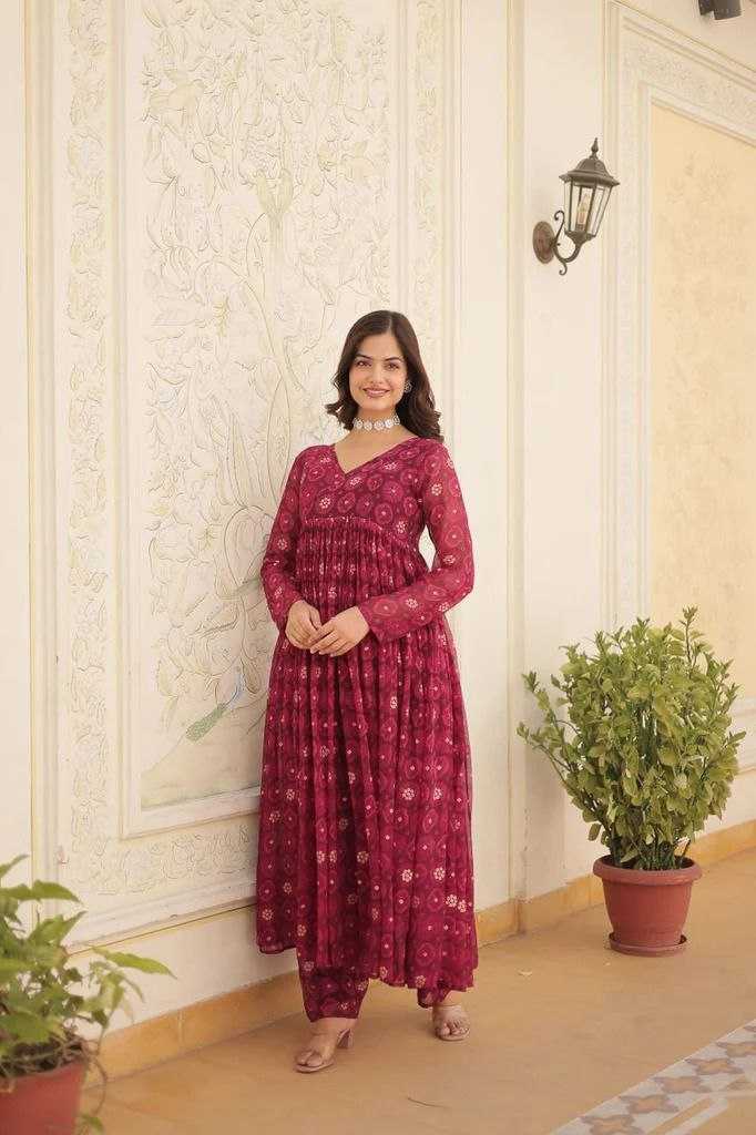 Ynf Delta Silk KESH559 382 Suits & Dresses Western Wears Festive Collections Wholesale Printed Dresses Silk Dresses Anarkali Dresses Manufacturer