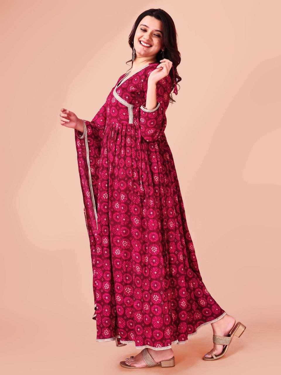Ynf Delta Silk KESH559 382 Suits & Dresses Western Wears Festive Collections Wholesale Printed Dresses Silk Dresses Anarkali Dresses Manufacturer