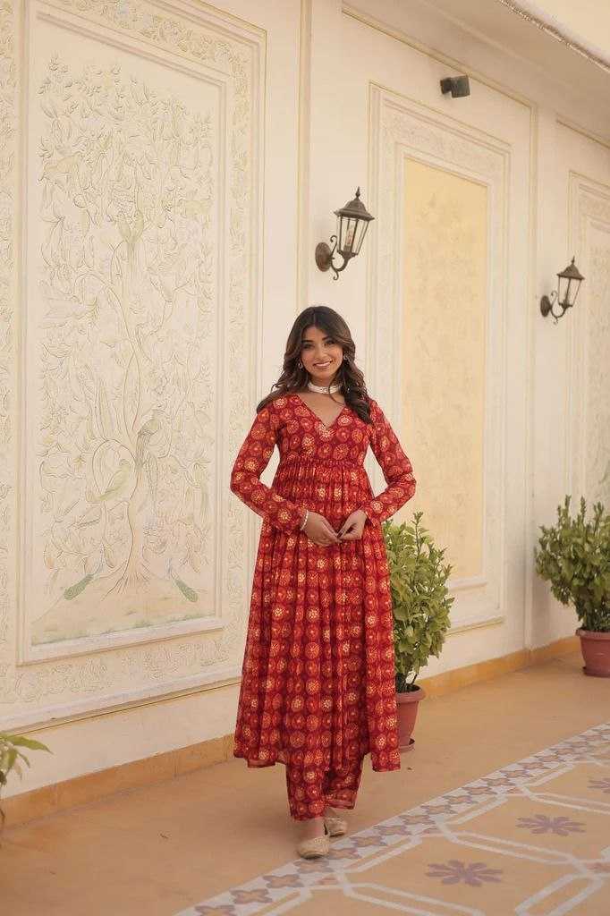 Ynf Delta Silk KESH559 382 Suits & Dresses Western Wears Festive Collections Wholesale Printed Dresses Silk Dresses Anarkali Dresses Manufacturer